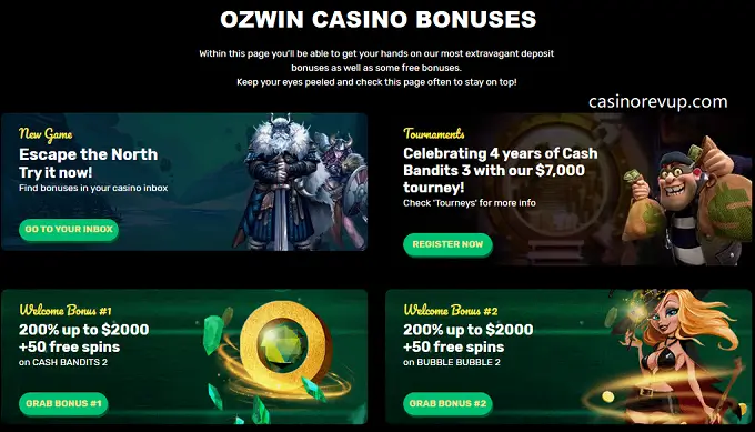 Ozwin casino no deposit bonus