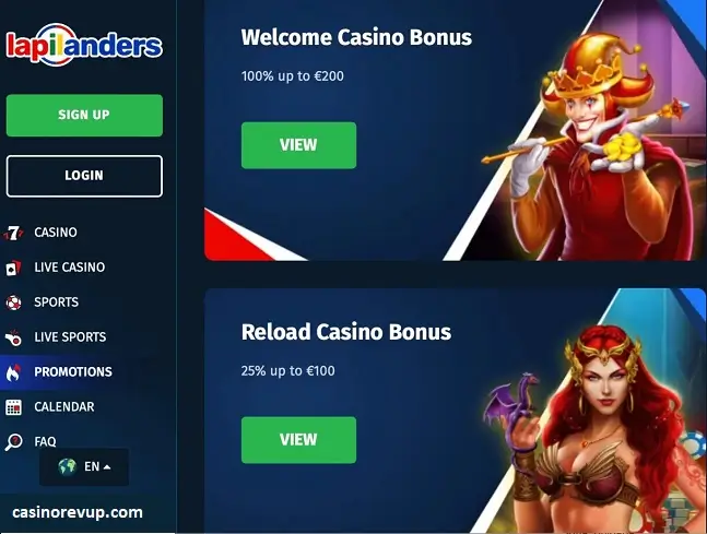 Claim Lapilanders no deposit bonus