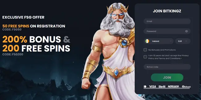 bitkingz casino free spins